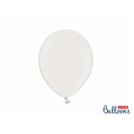 Vit Metallic Ballonger 27 cm 10-pack i gruppen Festtillbehör / Ballonger / Ovala Ballonger hos Kransmakaren.se (SB12M-008-10)