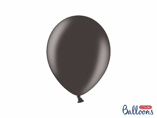10 st svarta metallicballonger, 27 cm