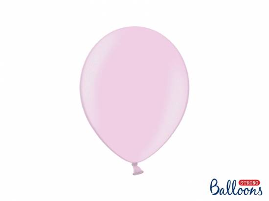 10 st rosa metallicballonger, ca 27 cm