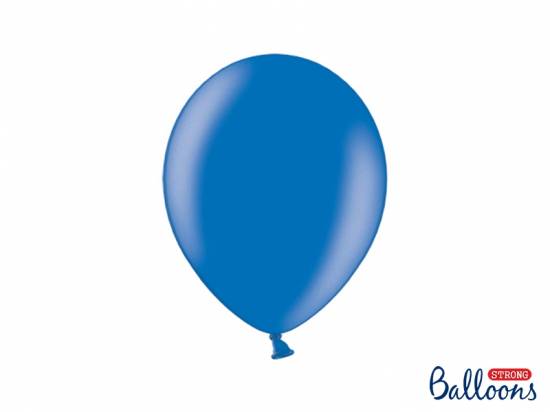 10-pack metallicballonger, blå, ca 27 cm
