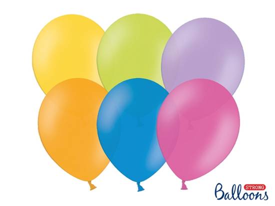 Ballonger i pastellfärger, Mix, 27 cm. (50 st) i gruppen Högtider / Dop / Namngivning / Ballonger / Ovala Ballonger hos Kransmakaren.se (SB12P-000-50)