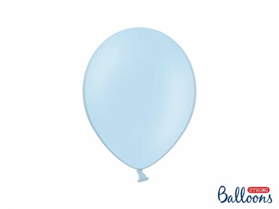 10 st hållbara ballonger babyblå pastell, ca 27 cm