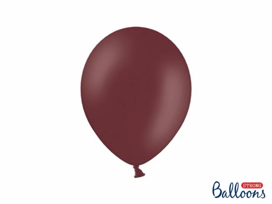 10 st rödbruna ballonger i latex, ca 27 cm