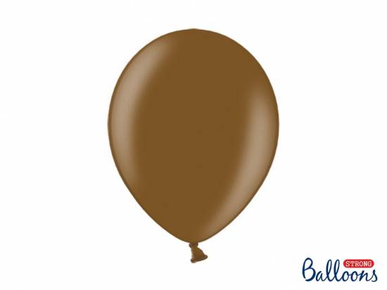 10 st latexballonger med metalliceffekt, chokladbruna, ca 30 cm