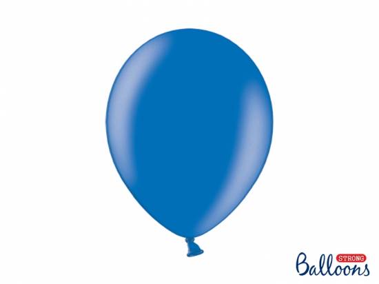 10 st blå ballonger, metallisk yteffekt, ca 30 cm