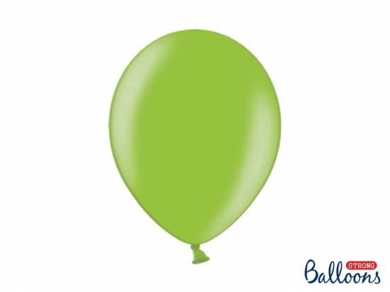 10-pack ljusgröna ballonger med metalleffekt, ca 30 cm