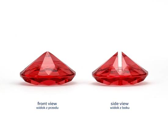 Diamantformad korthållare, Röd, 40 mm (1 pkt / 10 st.) i gruppen Högtider / Jul / Julpynt / Juldukning / Placeringskort & Hållare Jul hos Kransmakaren.se (SDW40-007)