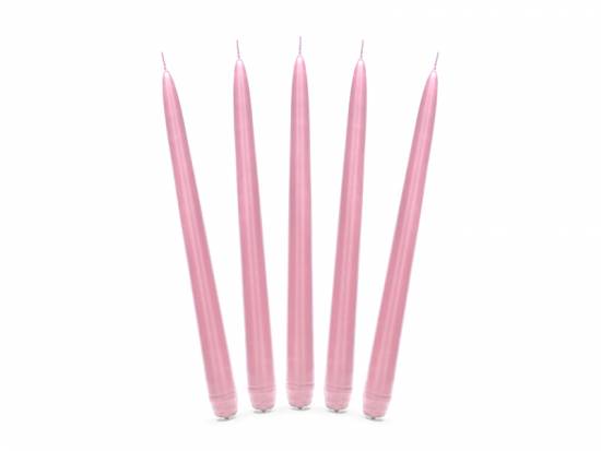 Stearinljus Ljusrosa  24 cm - 10 st i gruppen Högtider / Skolavslutning / Ljus hos Kransmakaren.se (SKMAT-081)