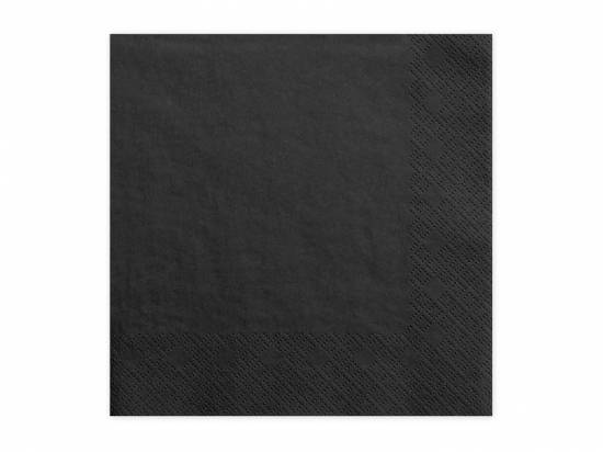 Servett, svart, 3-lager, 20-pack