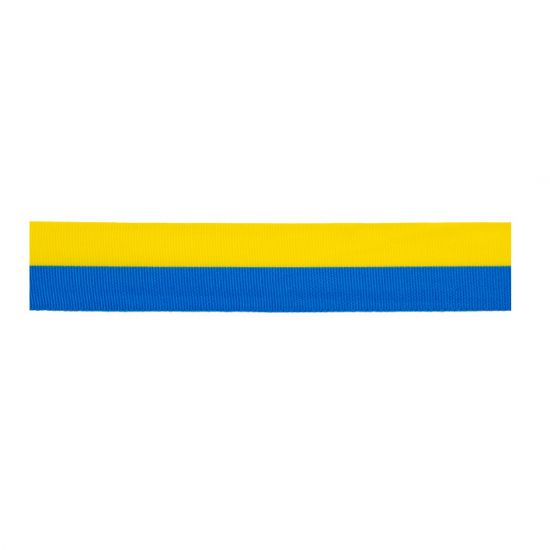 Blå/gult band, 25 mm. 50m/rulle i gruppen Krans & Floristtillbehör / Textilband & Snören / Dekorband / Blågula band hos Kransmakaren.se (SV-25)