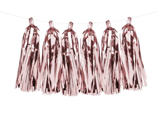 Tofsar Roséguld 12 st (set att göra själv) i gruppen PartyDecoNya / Tassel garlands hos Kransmakaren.se (TG1-019R)