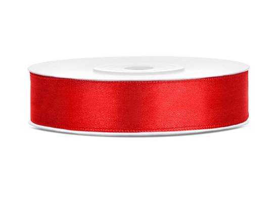 Satinband, Röd 12 mm ( 25 meter ) i gruppen Krans & Floristtillbehör / Textilband & Snören / Dekorband / Röda band hos Kransmakaren.se (TS12-007)