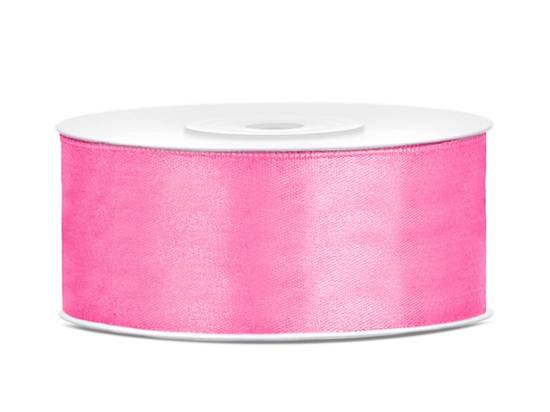 Satinband, Rosa, 25 mm ( 25 meter ) i gruppen Bröllopstillbehör / Band och snören / Band / Satinband / Satinband 25 mm hos Kransmakaren.se (TS25-081)