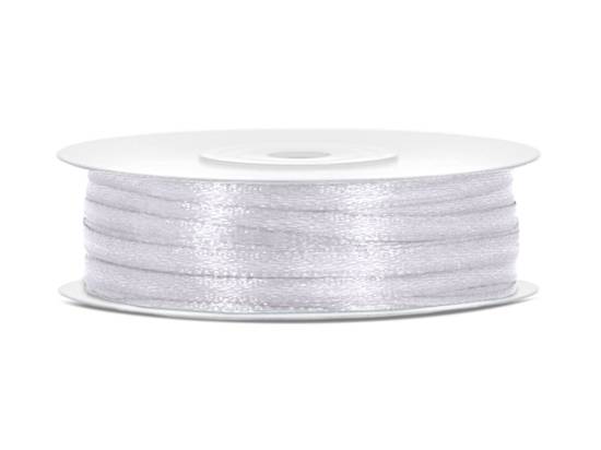 Satinband, Vit, 3 mm ( 50 meter ) i gruppen Krans & Floristtillbehör / Textilband & Snören / Satinband / Satinband 3 mm hos Kransmakaren.se (TS3-008)