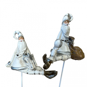 Tomtar med säck och paket. Ca 10 cm