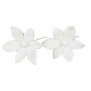 Blomma, vit. ca 50 mm. (2 st)