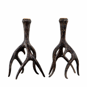 Renhornsformad ljusstake. 24 cm