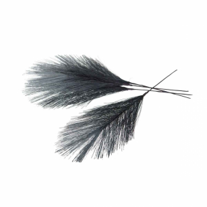 Fjädrar Konstgjorda. Grå. 12 st