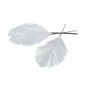 Fjädrar Konstgjorda. Vita. 12 st