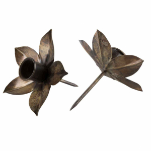 Ljushållare Kronljus. Blomma - Koppar
