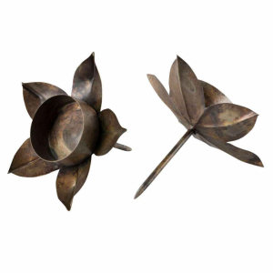 Ljushållare Värmeljus Blomma - Koppar