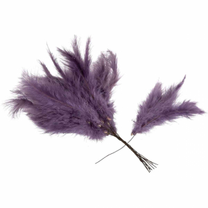 Fjädrar, duniga, Lila. 12 st