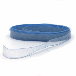 Organsaband blå, 10 mm. Pris för 5 meter