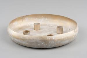 Ljusfat med 4 ljushållare, Champagnefärgad.