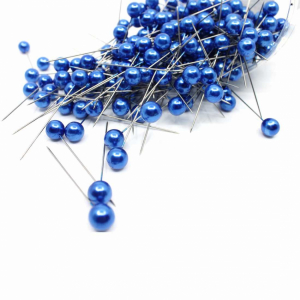 Blå pärlnål 10mm (ca 250 st)