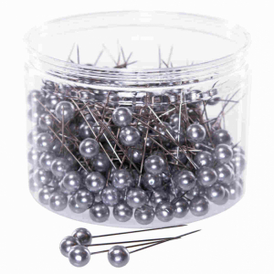 Pärlnålar, silver, 10 mm, 250 st