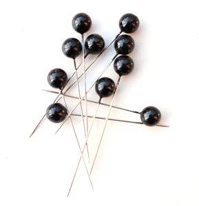 Pärlnålar, svart. 10 st