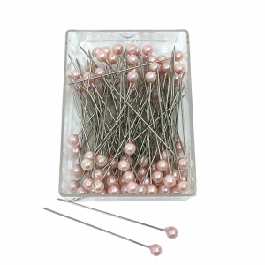 Pärlnålar. 6mm, ljusrosa. 100 st