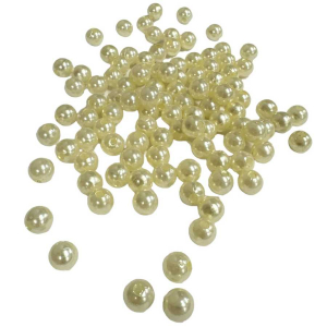 Cremefärgade vaxpärlor 8mm, (ca 100st)