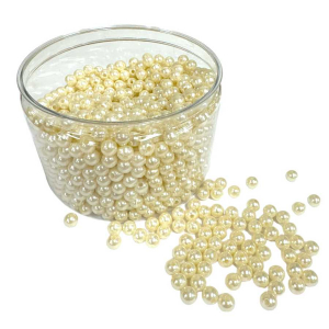 Cremefärgade vaxpärlor 8mm, (ca 1200st)