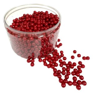 Röda vaxpärlor 8mm, (ca 1200st)