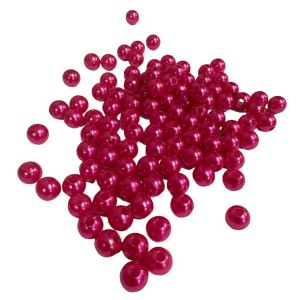 Rosa vaxpärlor 8mm, (ca 100st)
