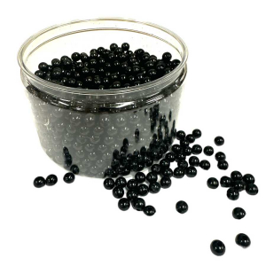 Svarta vaxpärlor 8mm, (ca 1200st)