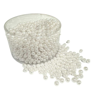 Vita vaxpärlor 8mm, (ca 1200st)