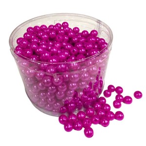 Rosa vaxpärlor 10mm, (ca 600st)