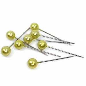 Pärlnålar, Gula, 15mm. 100 st