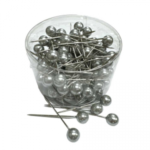 Pärlnålar, silver, 15mm. 100 st