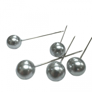 Pärlnålar, Silvergrå, 20 mm. 5 st.