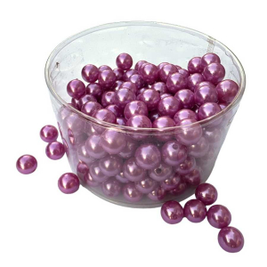 Lila vaxpärlor, 14mm. (ca 210 st)