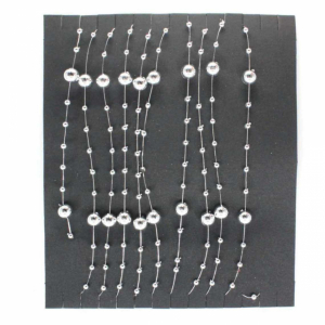 Pärlor på tråd, silver. 3 meter