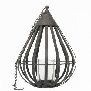 Lykta Droppe i metall 33 cm