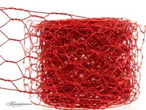 Hexagonnät / dekorationsnät. Röd. 5 m