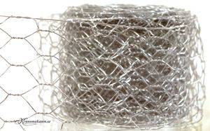 Hexagonnät / dekorationsnät. Silver. 5 m