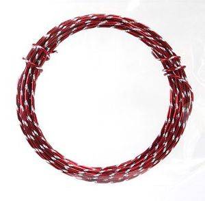 Aluminiumtråd Röd/silver. 10 meter