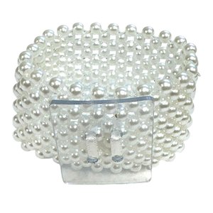 Corsagearmband med pärlor, Vit