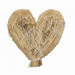 Halmhjärta 27x24 cm